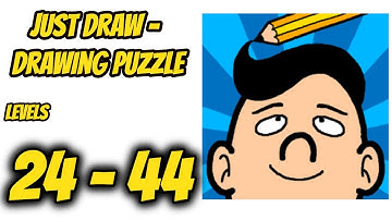 Just Draw - Drawing Puzzles Levels 24 - 44 Gameplay Walkthrough | By Lion Studio