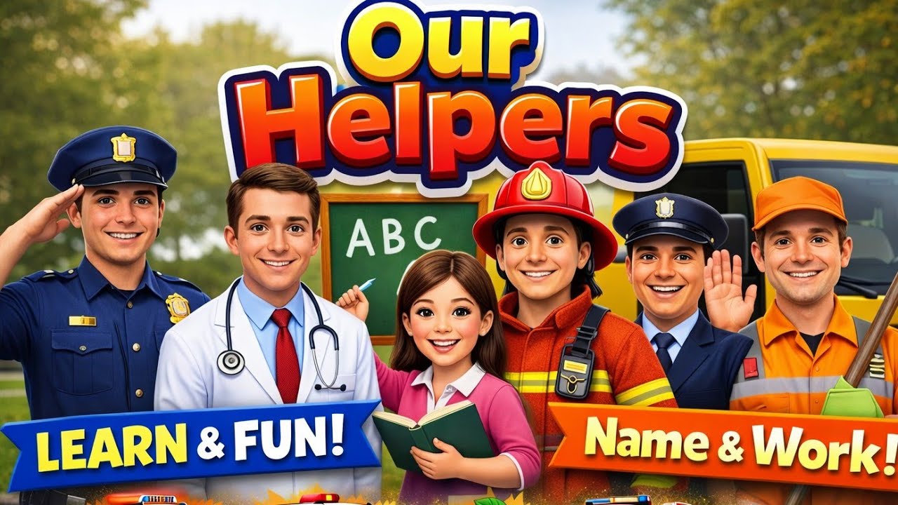 Our Helpers | Community Helpers ke Naam aur Kaam | kids Education Video