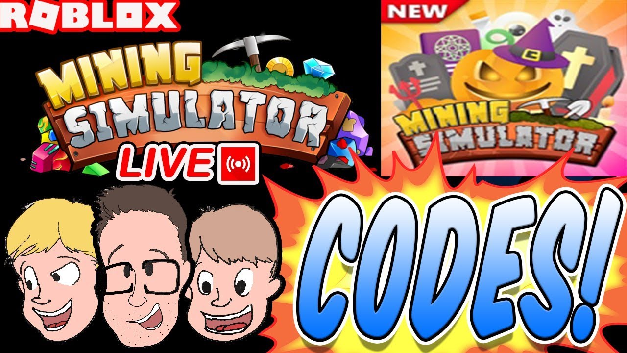 MINING SIMULATOR HALLOWEEN UPDATE *NEW CODES* Gameplay | Roblox Family Friendly Live Stream 2018