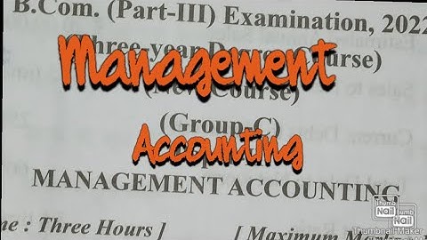 MJPRU | GROUP -C | PAPER II | MANAGEMENT ACCOUNTING  | Last year question paper
