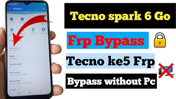 Tecno spark 6 Go Frp Bypass || Tecno ke5 Frp (Google account bypass) Android 10 || 2023 New security