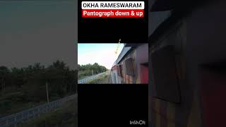 okha rameswaram express High speed passing pantograph down &amp; up Rameswaram okha