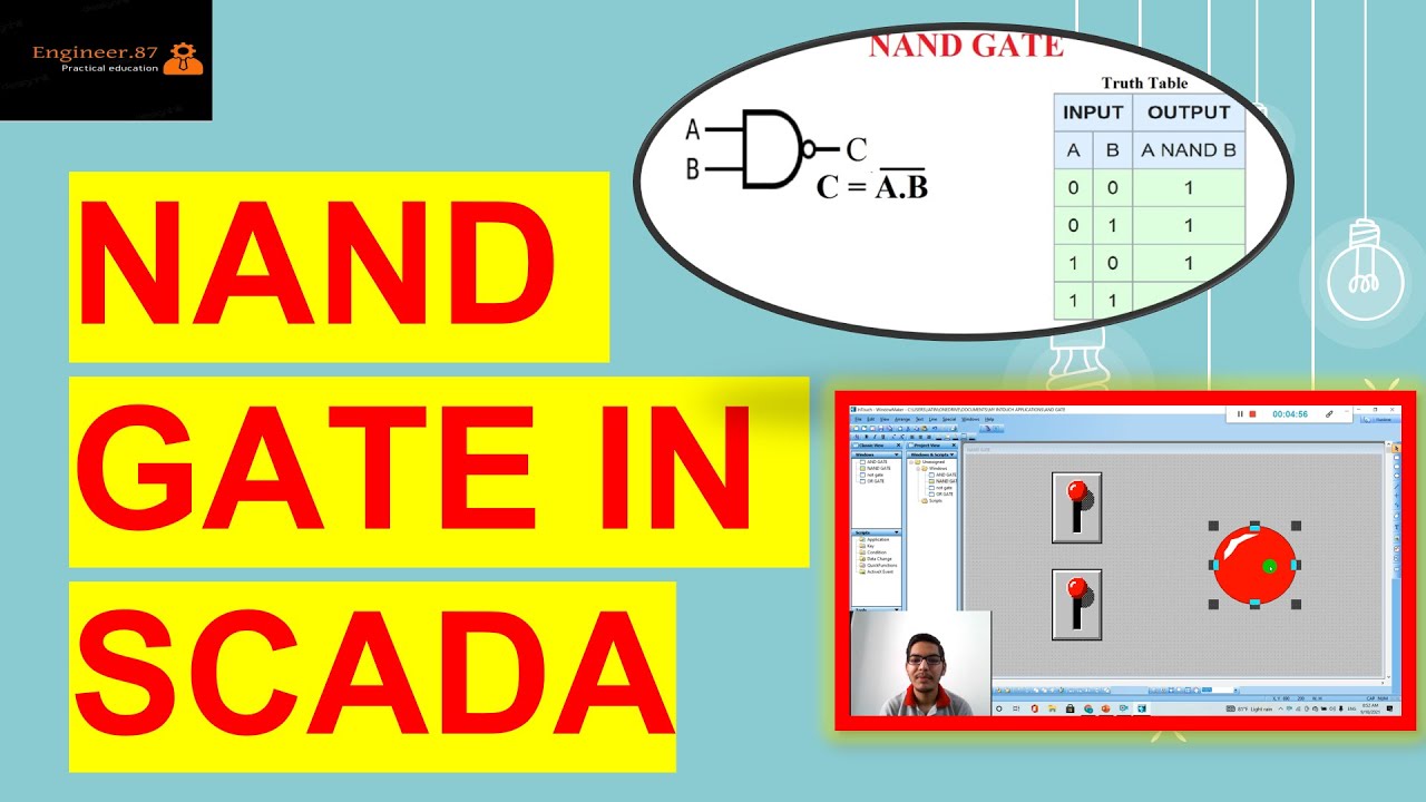 SCADA 10.0- How to work NAND gate in Scada?||Logic gates||Hindi.