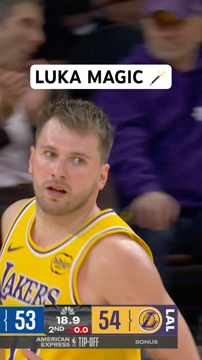 Luka drains the deep three before the half