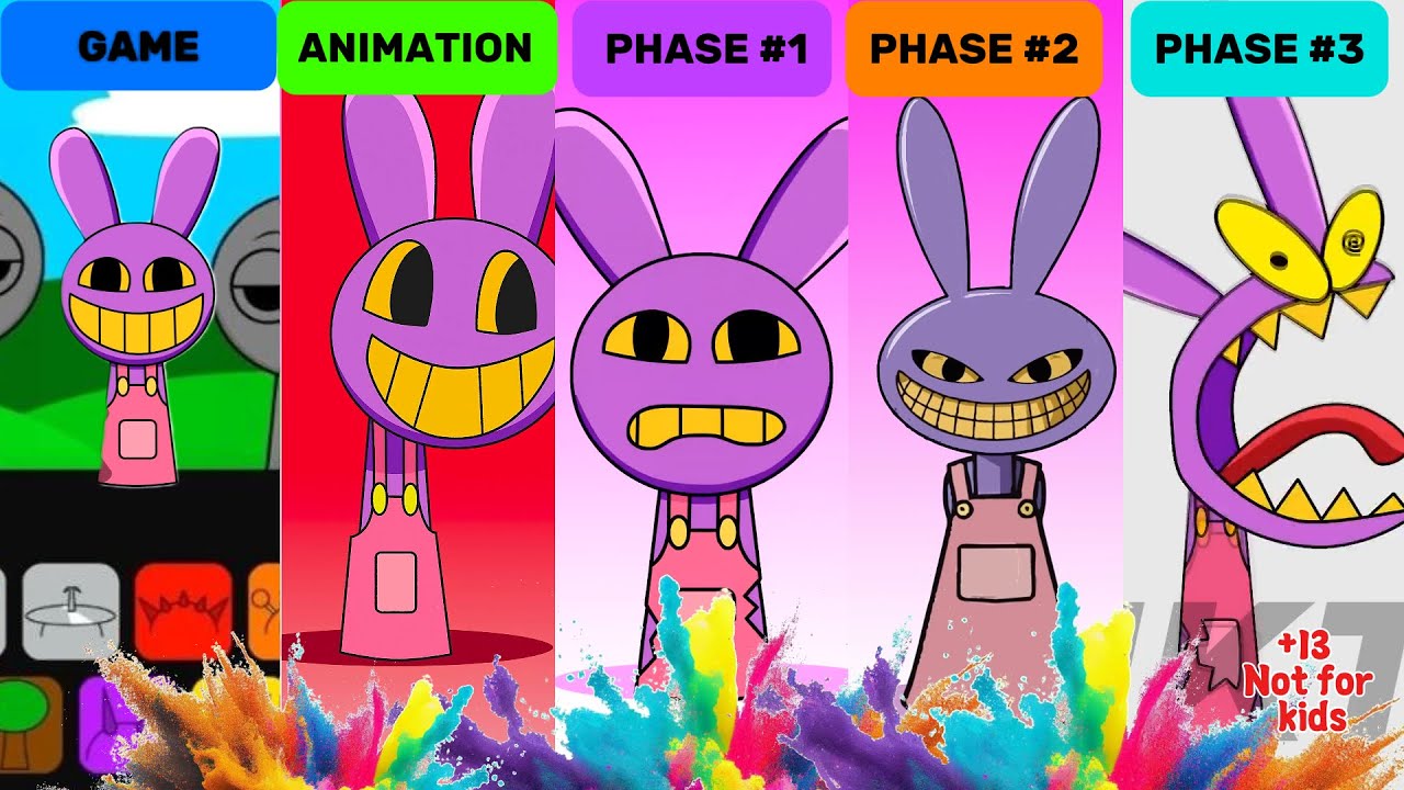 Sprunki OC: Jax (from The Amazing Digital Circus) 😈🎪 Game,Animation,Phase1,Phase2,Phase3