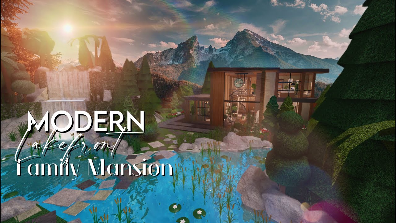 Bloxburg Modern Lakefront Family Mansion 187k No Largeplot