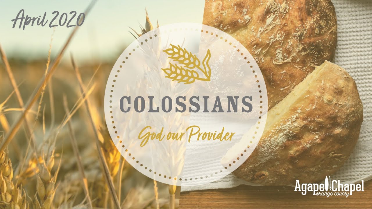 Pastor Terry Reynolds teaches from chapter 1 in the book of Colossians with a message entitled, “God Builds on Faithfulness."

Agape Chapel OC offers weekly services on Sundays at 8:30am and 6:30pm PST, and on Thursdays at 6:30pm PST. Join us at our home location in Costa Mesa, or watch the services live online at https://www.agapechapeloc.org/.


From Pastor Terry- "The opening of Colossians brings us to the great prayer of Paul that we all can learn from."