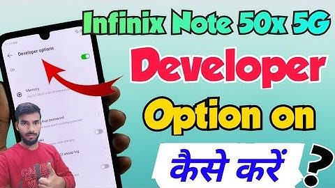 Infinix Note 50x 5G me developer option kaise show kare | infinix note 50x 5g developer option