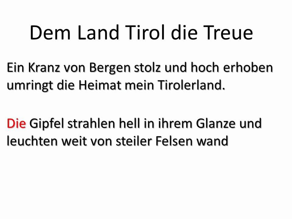 Text mein tiroler land