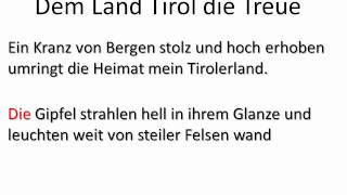 Dem Land Tirol die Treue chords