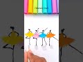 Easy 3D dancing people Illusion & art #shorts