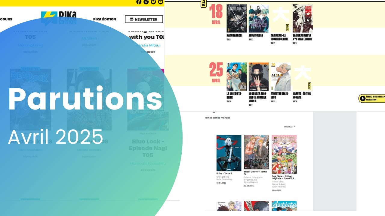 parutions avril mangas