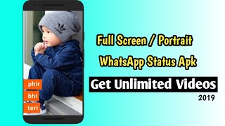 How to get Unlimited stylish lyrics portrait/vertical full screen WhatsApp status videos - 2019 Apk screenshot 1