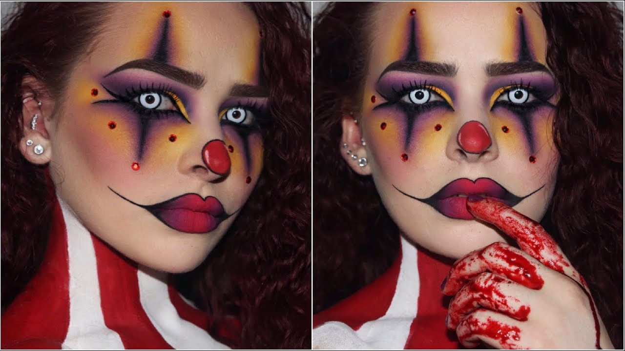 Sultry/Creepy Clown | Halloween Makeup Tutorial - YouTube