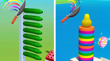 Slice it All 3D game in MAX LEVEL 🥳| ASMR Cutting | Level 154 - 157 | ASMR SLICING GAMEPLAY