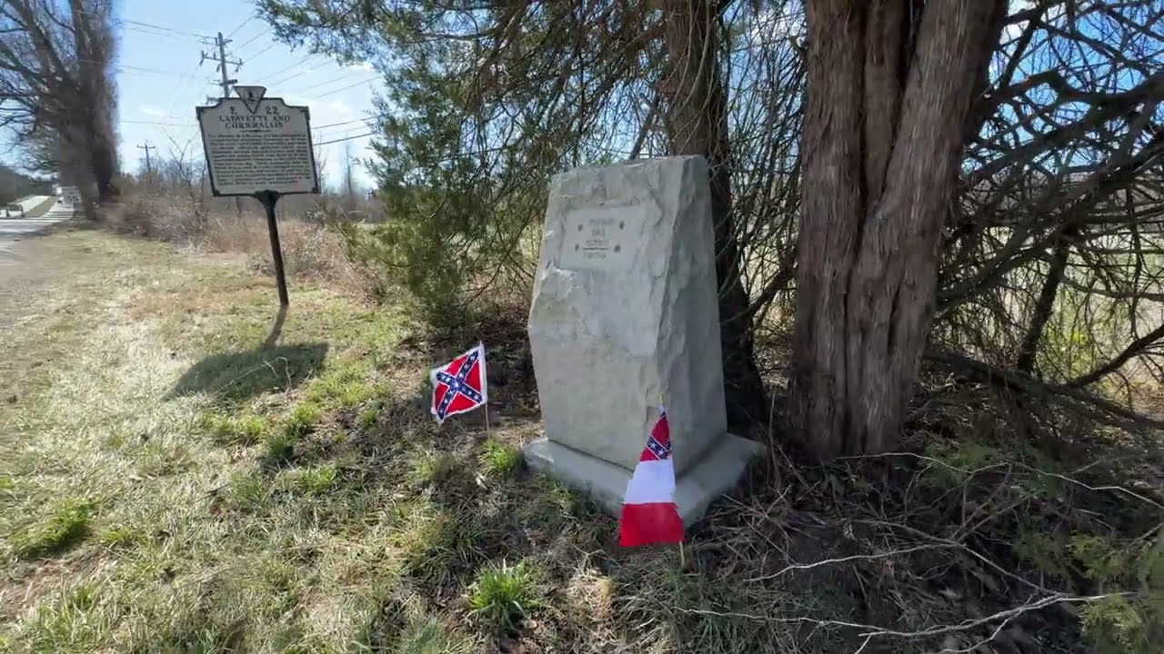Doswell, Virginia! Jefferson Davis Hwy Marker by Lafayette and Cornwallis marker (March 1, 2025)