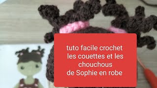 : tuto crochet facile les couettes,les chouchous de  Sophie vid'eo 7