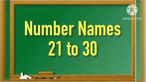 Number Names l Number Names 21-30 l Number Spelling l Learn Numbers l Numbers 21-30l #numbername