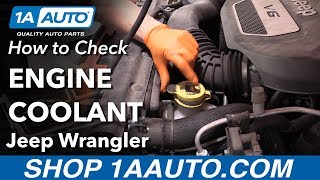 How to Check Engine Coolant 06-18 Jeep Wrangler - YouTube