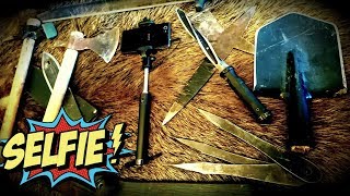 10 Throwing Weapons VS First Person Thrower (Selfie Stick Experiment)