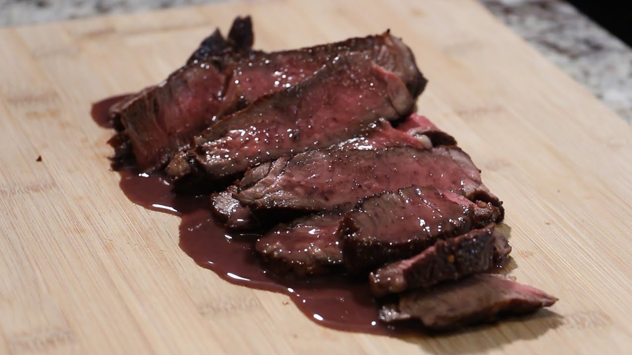 Ribeye Steak With A Red Wine Reduction Sauce - YouTube