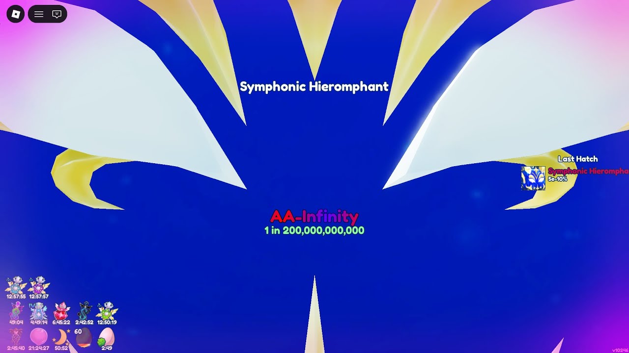 I FINNALY Hatched An *INFINITY* On Bubble Gum Simulator Infinity! (Symphonic Hieromphant)