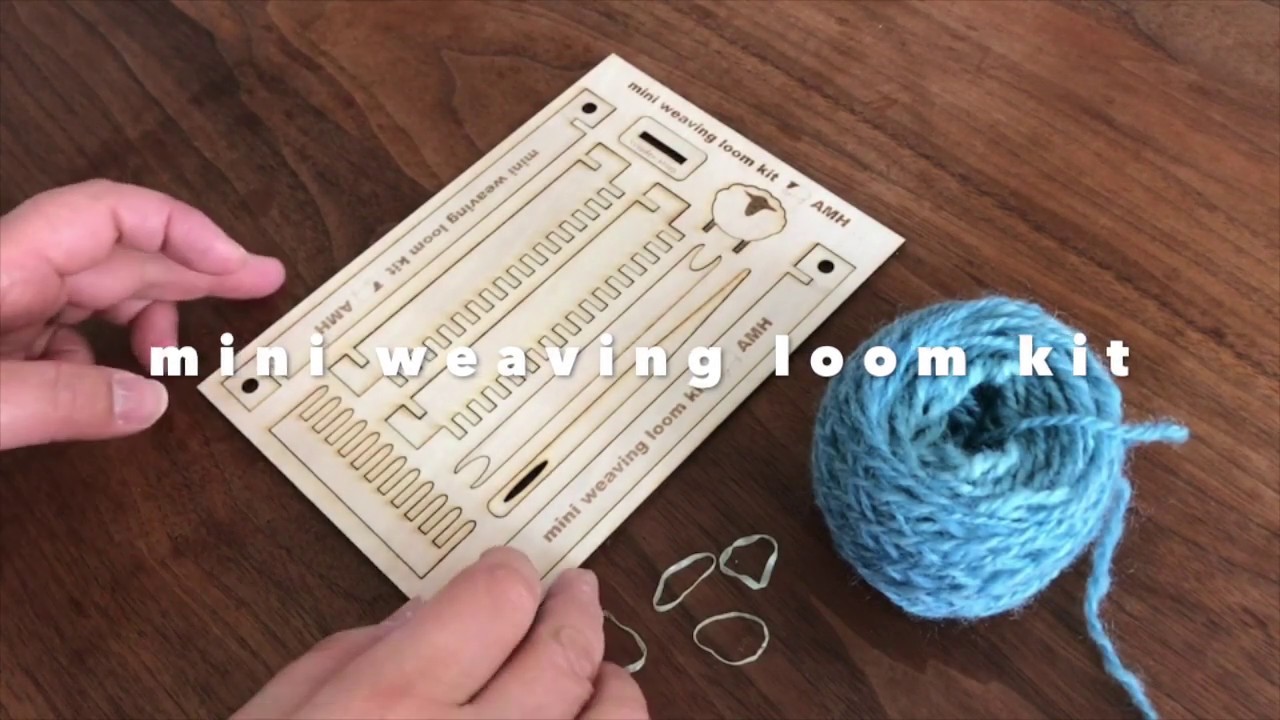 Mini weaving loom kit 使い方 - YouTube