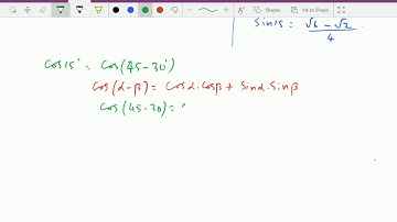 Trigonometry : - ( T-ratios of special angles; Sin15, Cos15, Tan15 ) -- 41