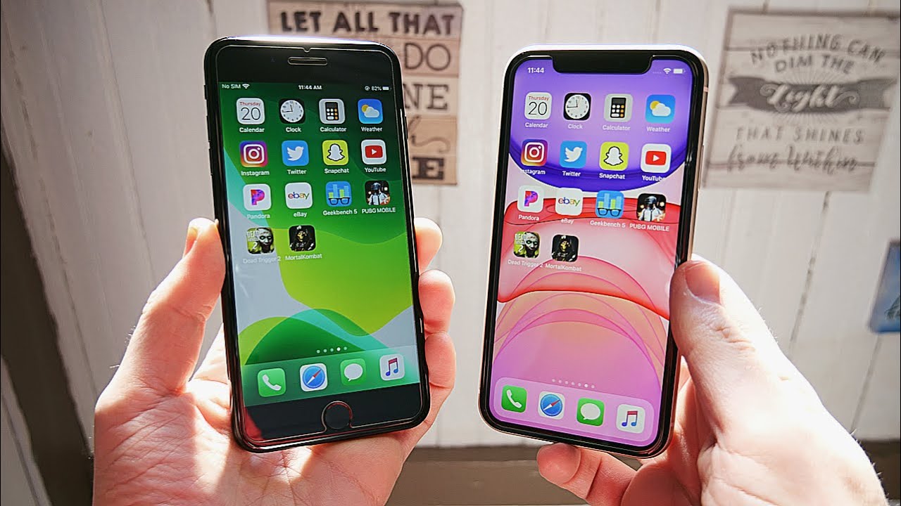 Iphone 7 Plus Vs Iphone 11 Speed Test Youtube