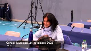 conseil municipal 24 novembre 2025 SETE