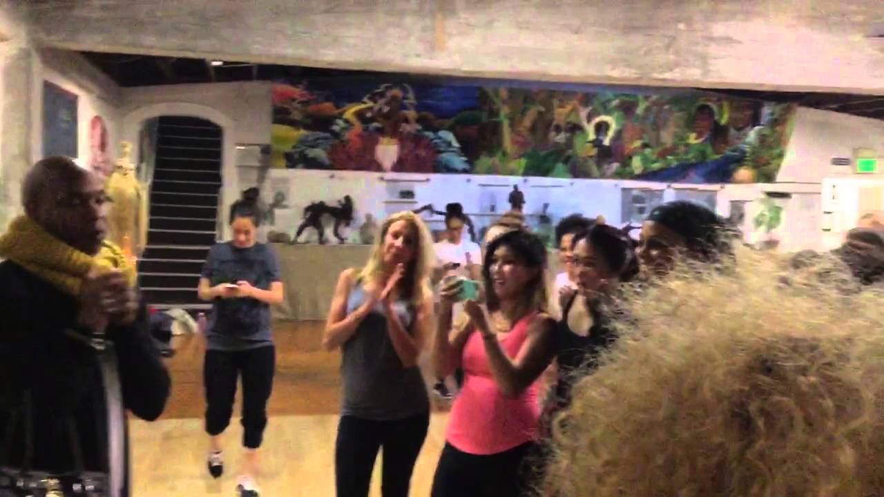 Beyoncé dance class, 3/13/16 when Beyoncé's choreographer stopped by