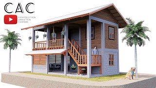 Simple Farmhouse | Tropical House | 5x9m |  3 Bedroom