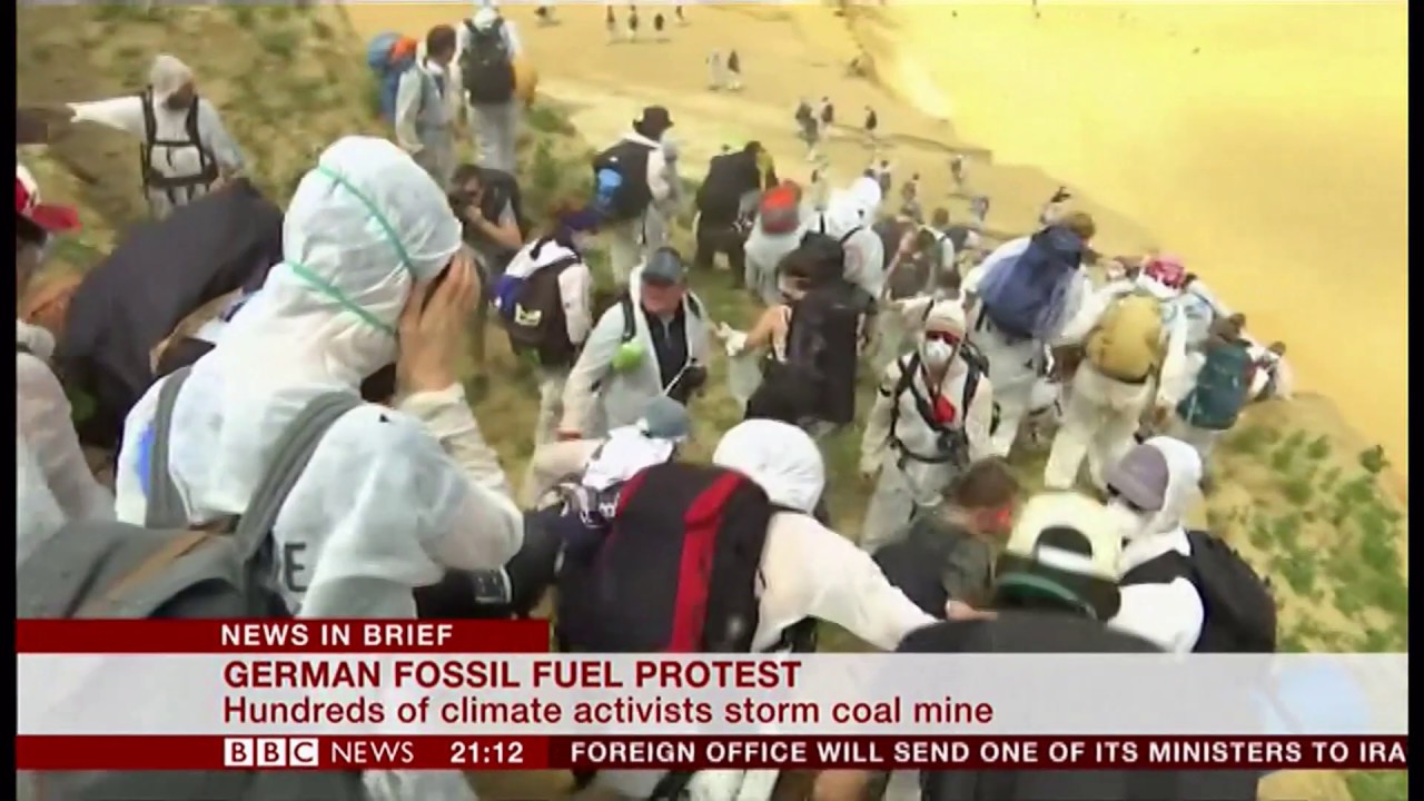 Fossil Fuel (Climate Change) protests (Germany) - BBC News -  22nd June 2019