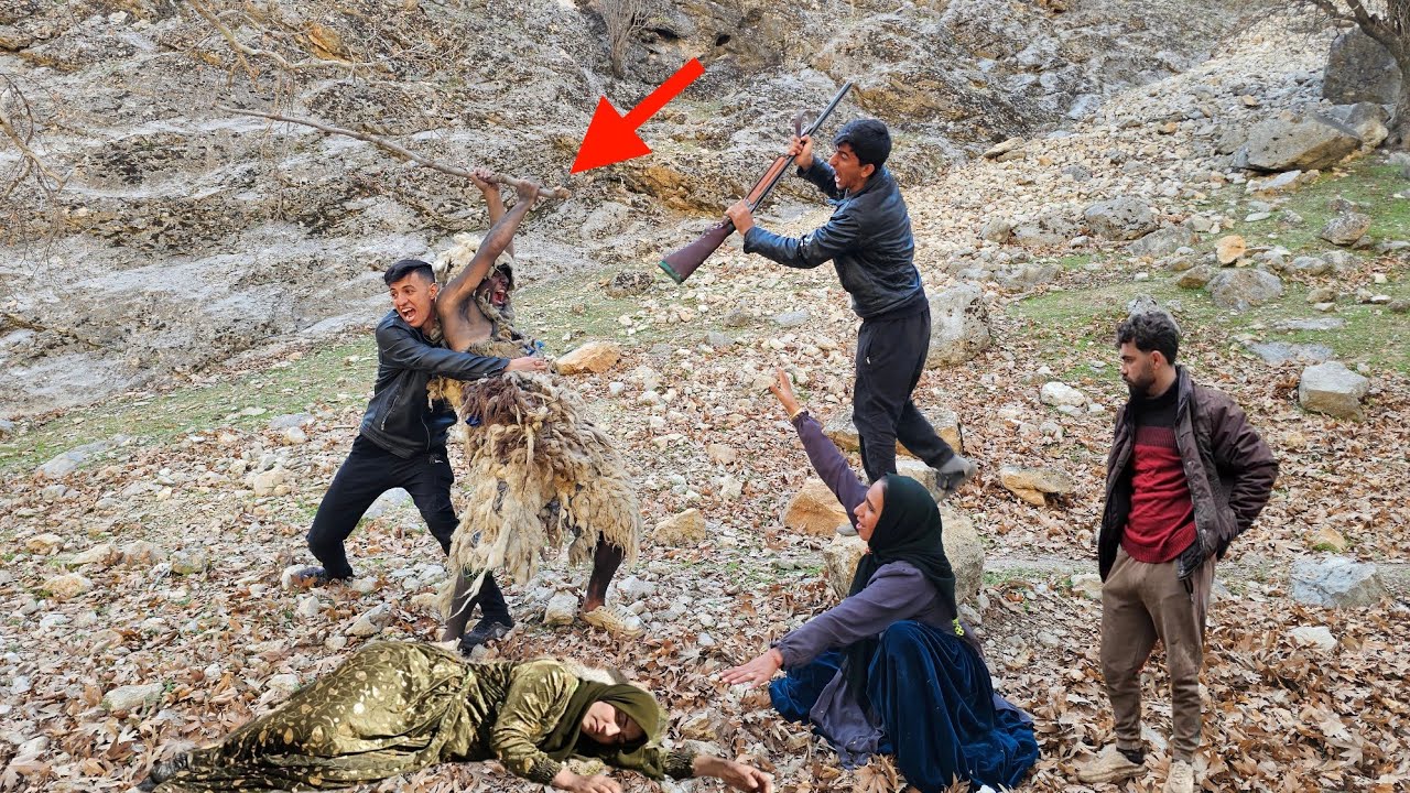 Rescue of a nomadic mother from the clutches of a wild cave dweller by Hussein