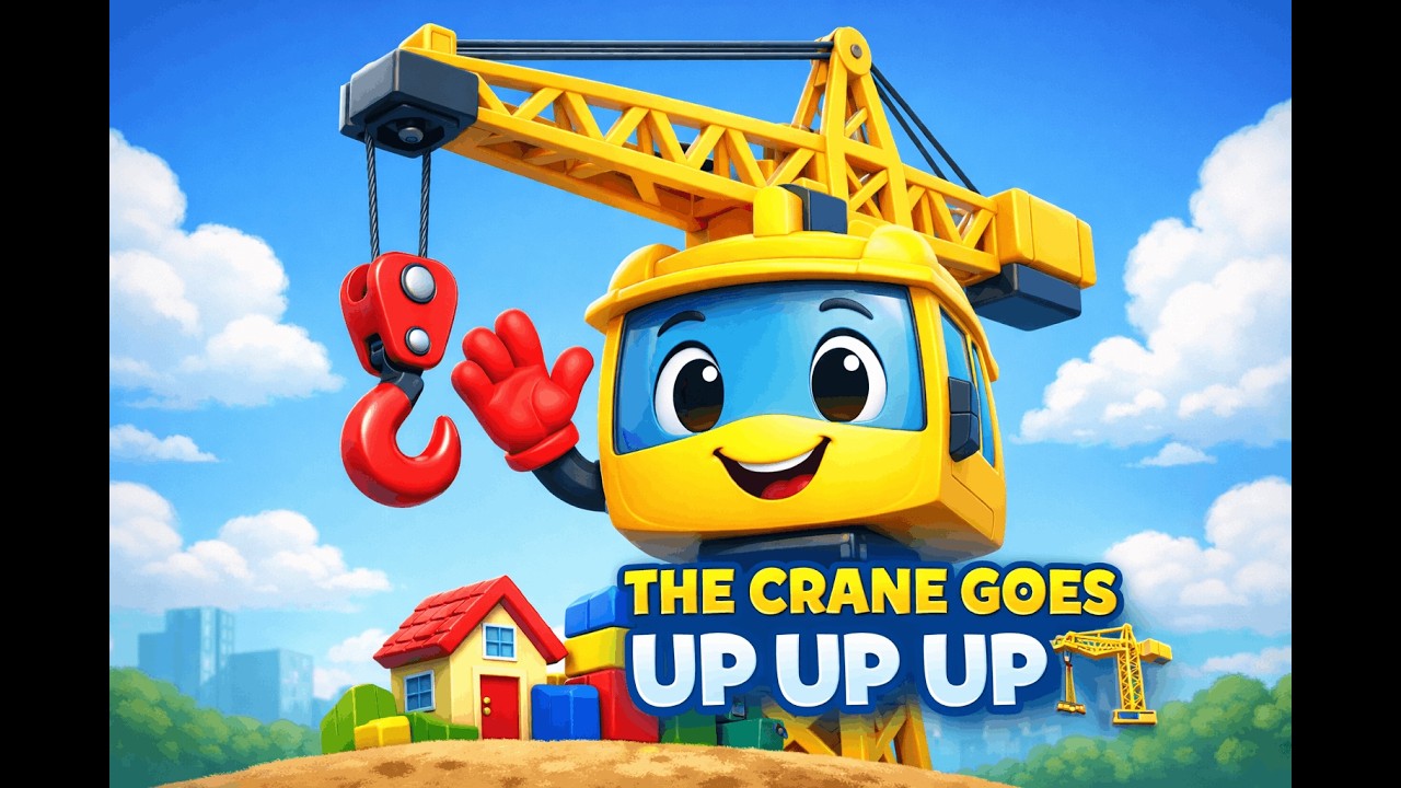 The Crane Goes Up Up Up 🏗️ | Construction Song for Kids | Toddler Nursery Rhyme