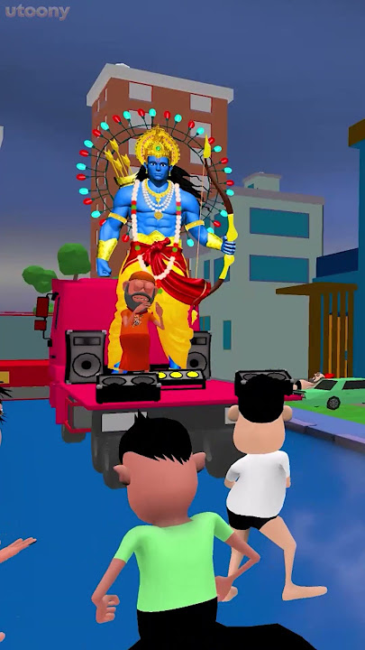 Jai Shree Ram || Shree Ram Dj Song || Kala Kaddu Dj Wala || Dj Cartoon || Kala Kaddu Comedy || Dj Dj
