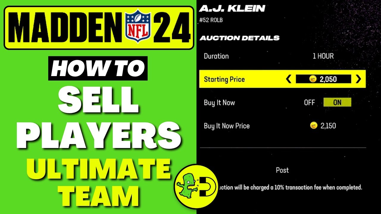 Madden 24 How to Sell Players Ultimate Team YouTube