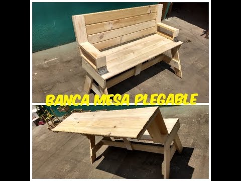 De Madera Plegable Mesa O Banca PXikuOZT
