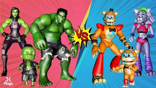 Family HULK VS FREDDY Family FNAF SECURITY BREACH (she-hulk episode 3)