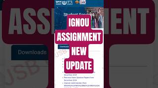 IGNOU Assignment for January 2026 session #ignou #2026 #update #viral #shorts #exam #jsbclasses20
