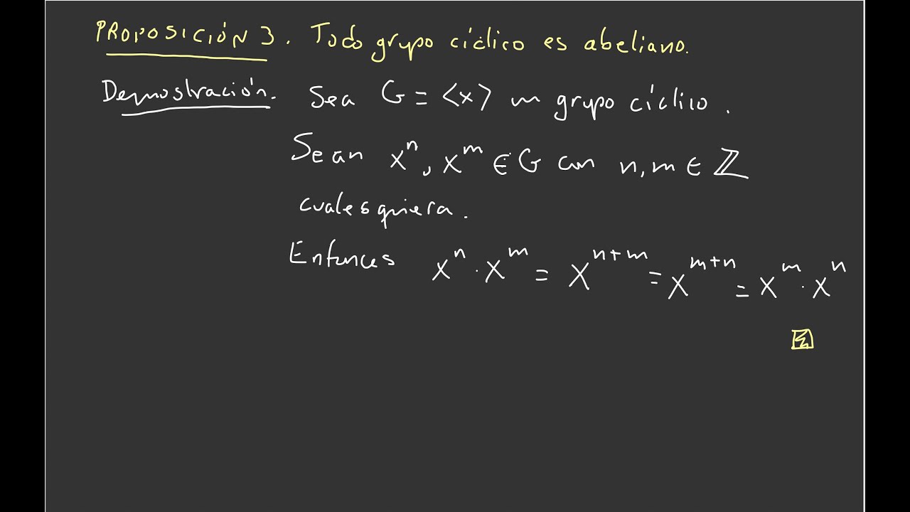 4.1. Grupos y Subrupos cíclicos: propiedades