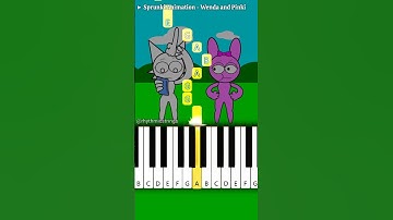 Sprunki Animation - Wenda And Pinki (@AnimeToons) | Easy Piano Tutorial #shorts #funny
