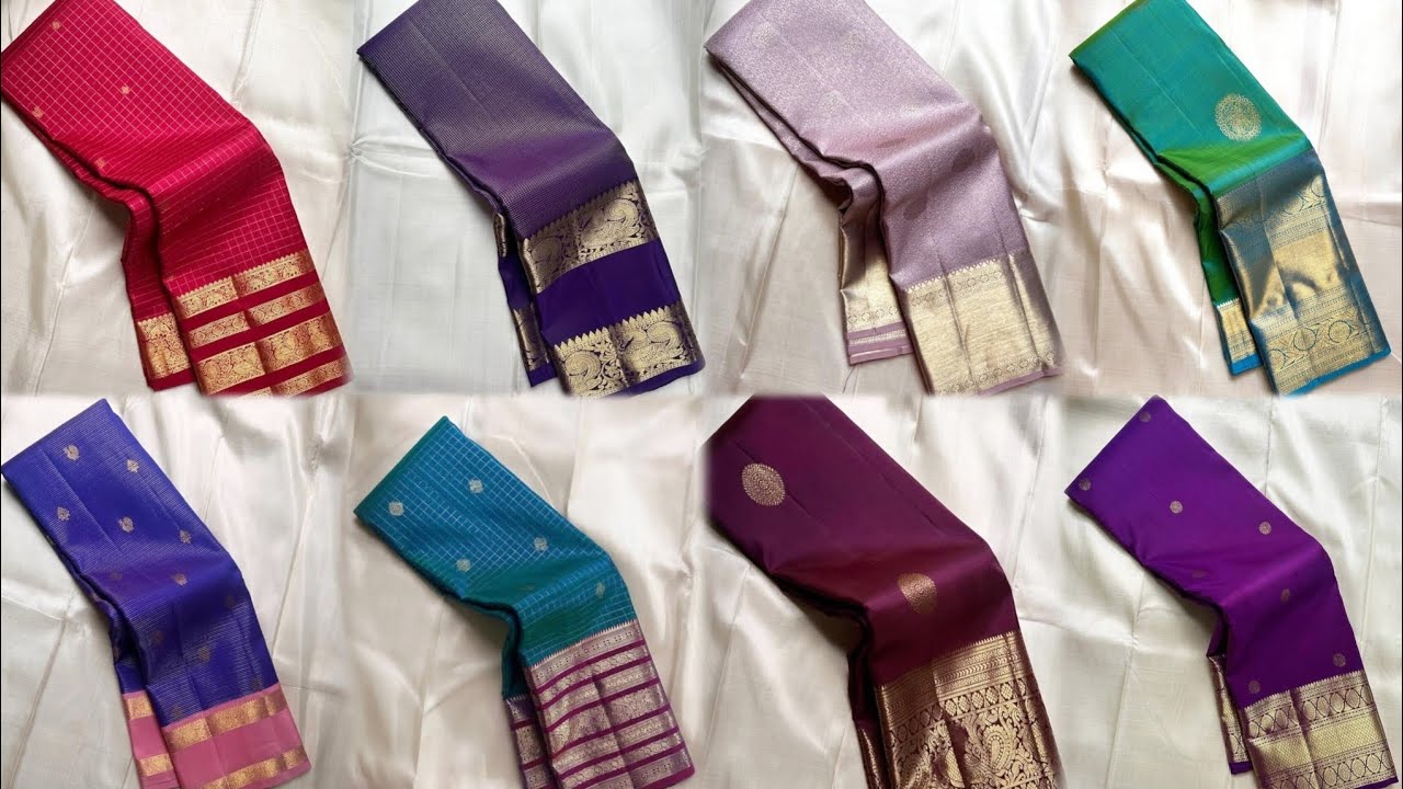 Semi Kanchi puram saree designs 😍 