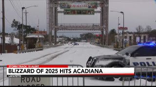 The Weather Channel Meteorologist Lynette Charles examines reports on rare blizzard for Lafayette