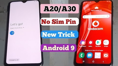 Samsung A20/A30/A50 Google Account Bypass/Frp Reset Without Sim Pin Android 9