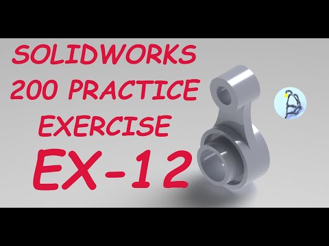 Exercise-12,  Solidworks 200 practice exercise for beginner level #letsmakeitcad  #solidworks