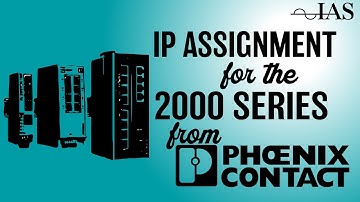 Assigning an IP to the Phoenix Contact 2000 Series Drive