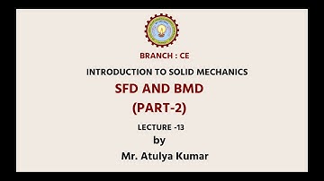 Introduction To Solid Mechanics | SFD and BMD Part-2| AKTU Digital Education