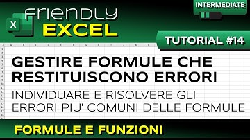 EXCEL #14 Se Le Formule Restituiscono Errori