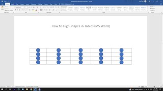 How to Align Shapes inside a Table In Microsoft Word